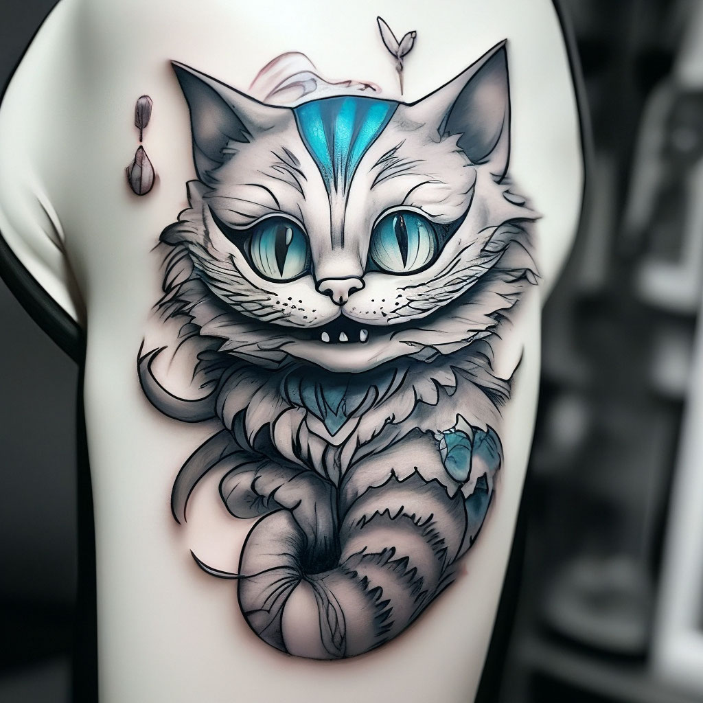 Wakjo Tattoo Designs: Тату: Чеширский кот