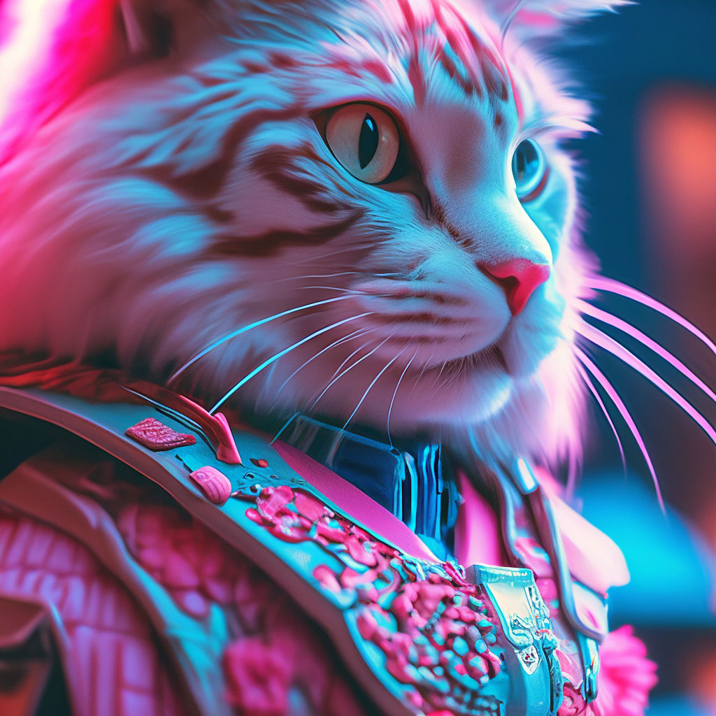 Кошка самурай в Мурманске» — создано в Шедевруме