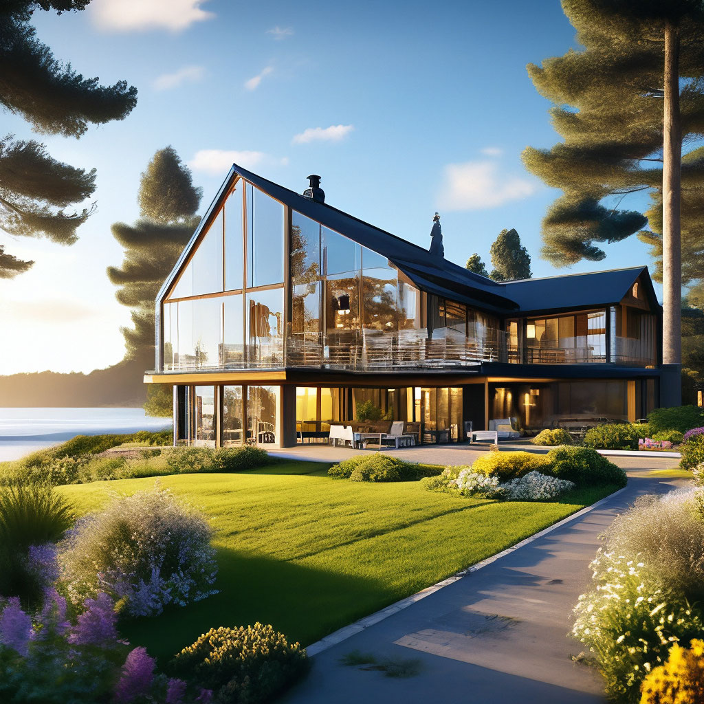 Дом Много Стекла, Спереди Большое …» — Создано В Шедевруме