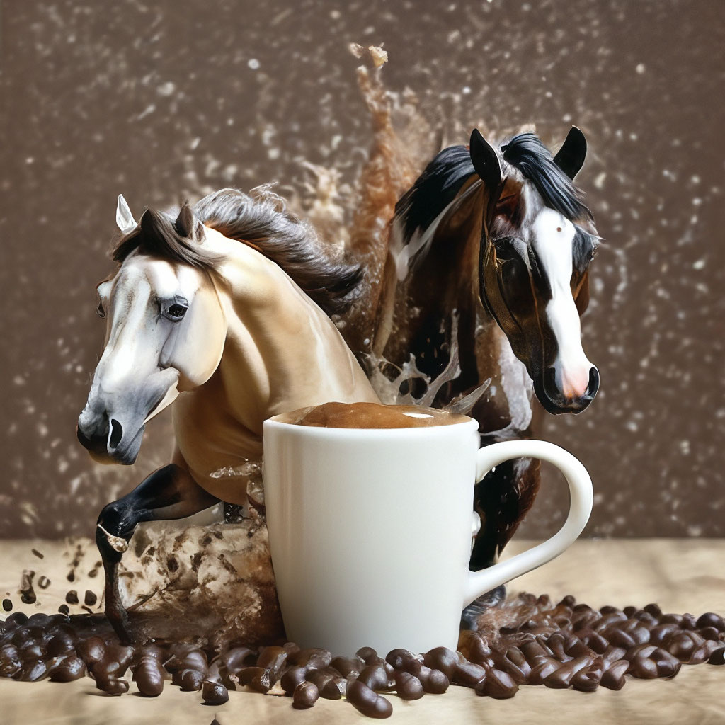 Турка медная Great Coffee Лошадь 500 мл Серебро (54889)