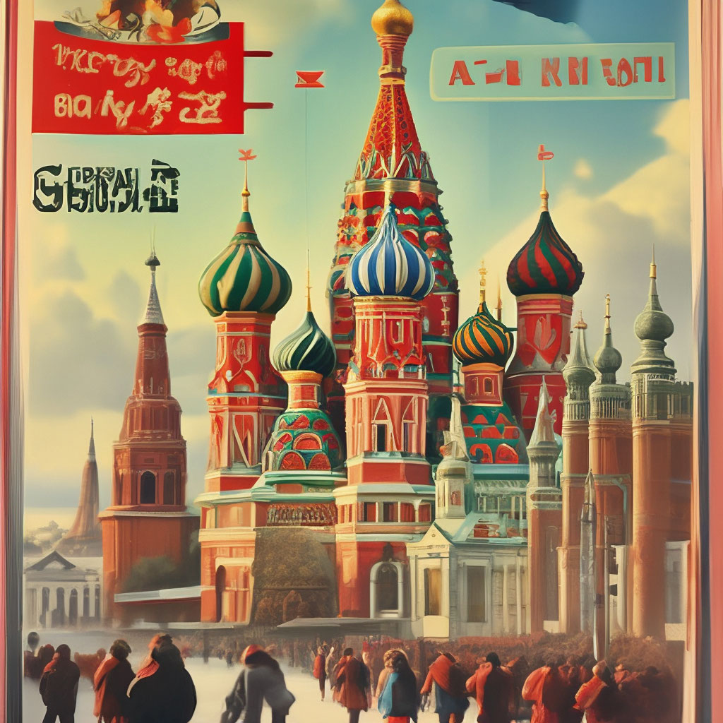 Новогодняя открытка СССР с часами