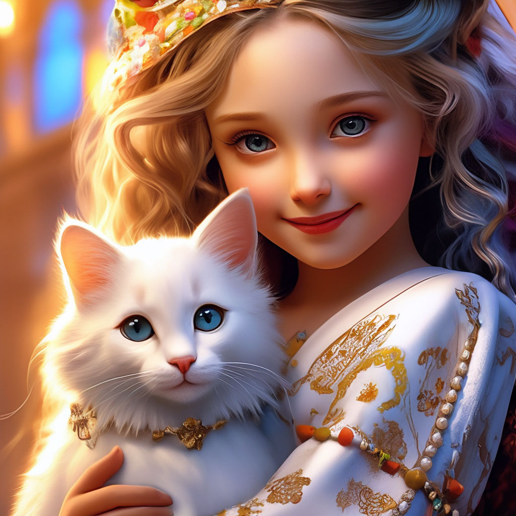 Tiny) Cat Avatar - White