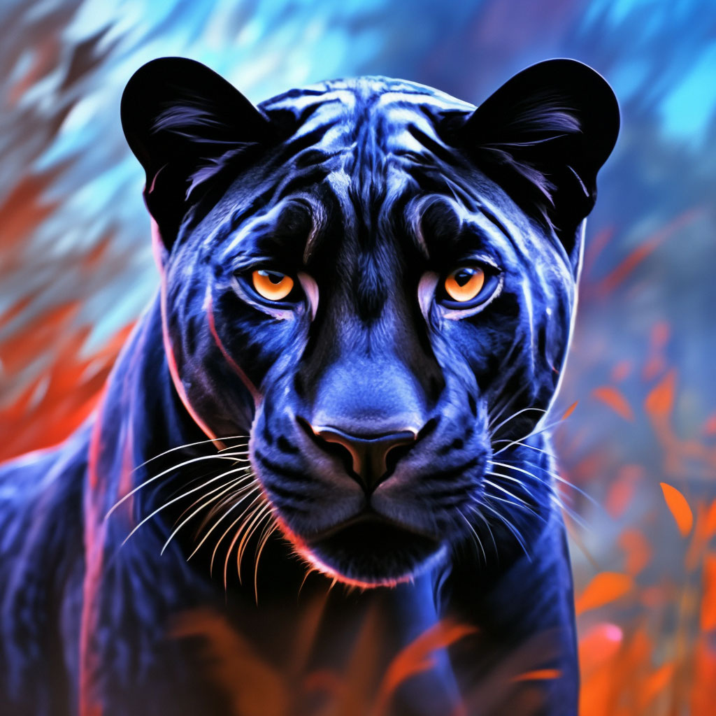 Пантера на фоне обесцвеченных джунглей — Фото аватарки
