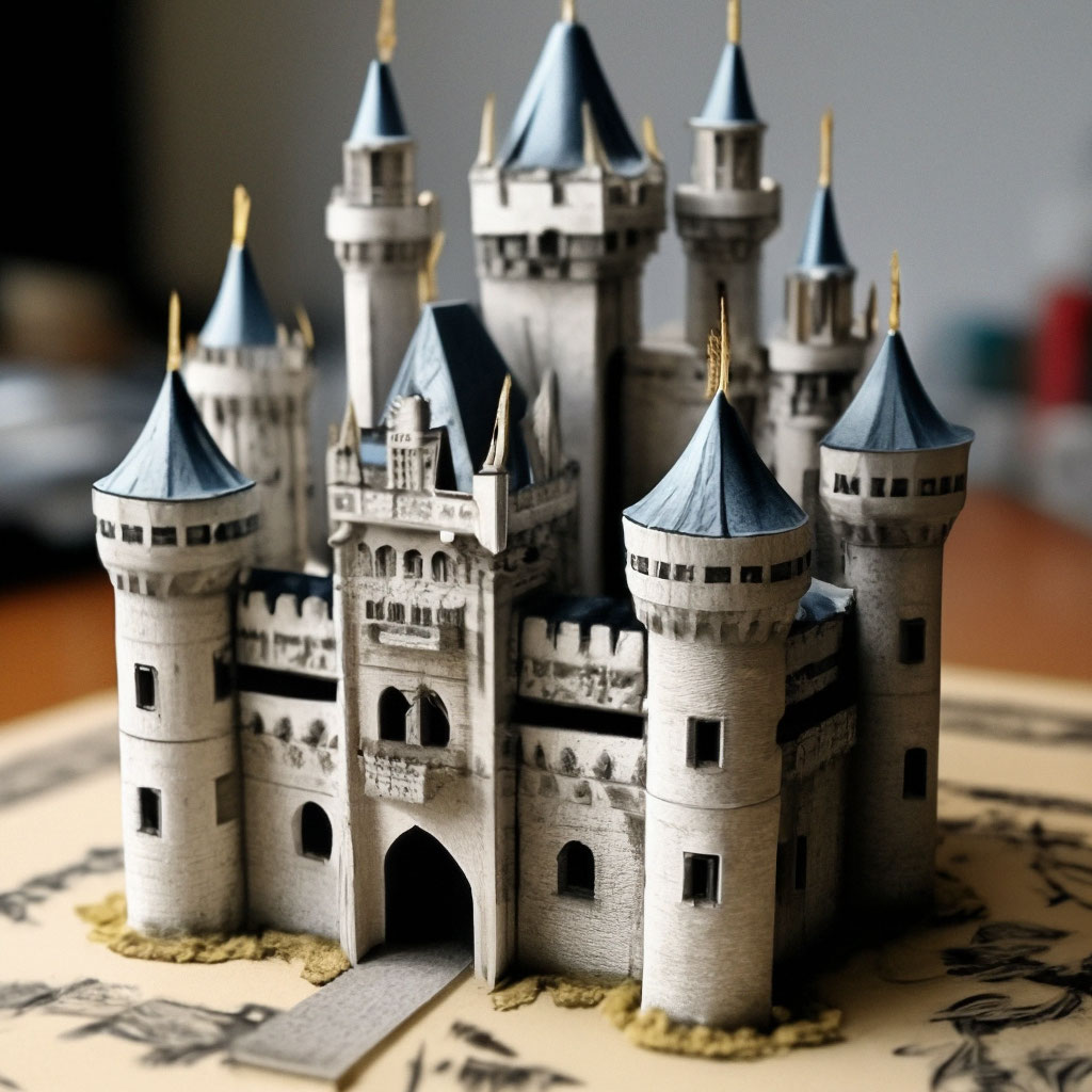 3D Блок бумаги для заметок Гарри Поттер Замок Хогвартс