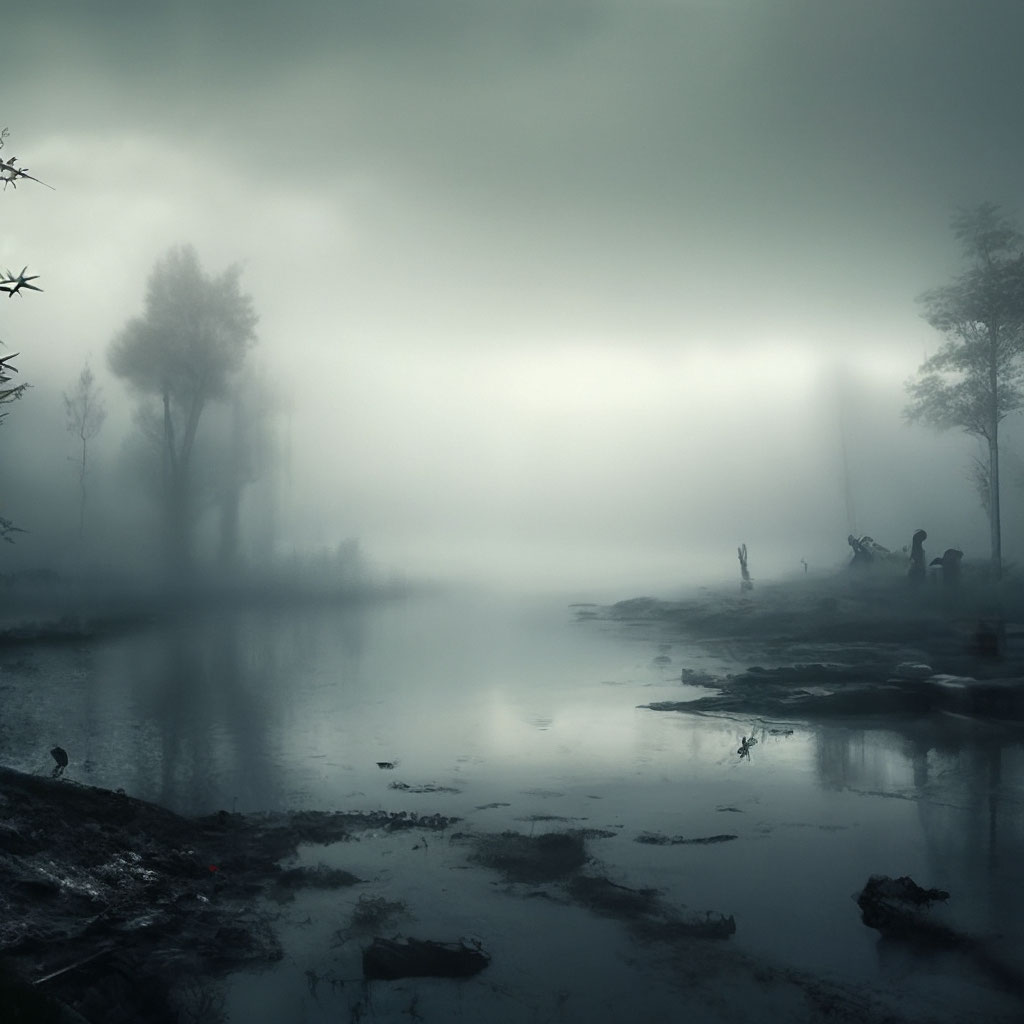Мрачное туманное озеро» — создано в Шедевруме