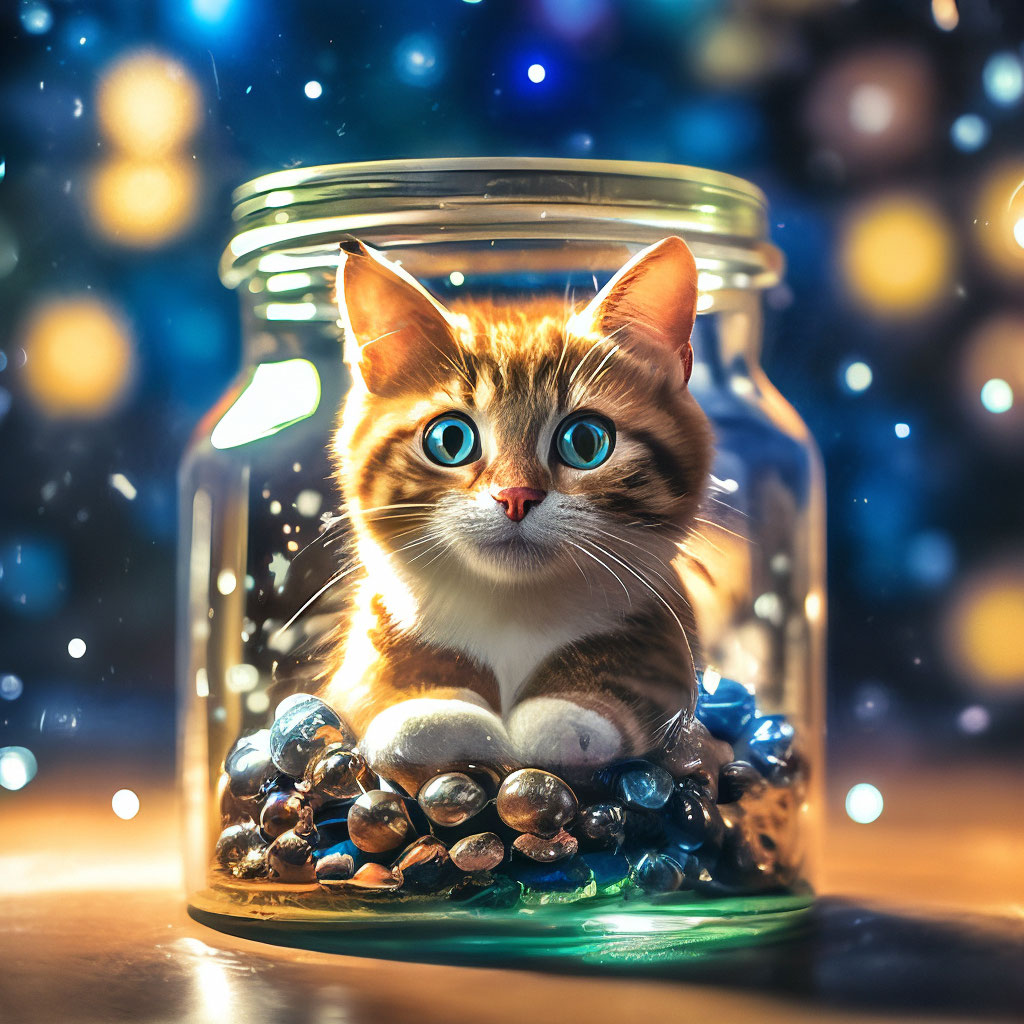 Гордый трехглазый кот собирает звезды…» — создано в Шедевруме