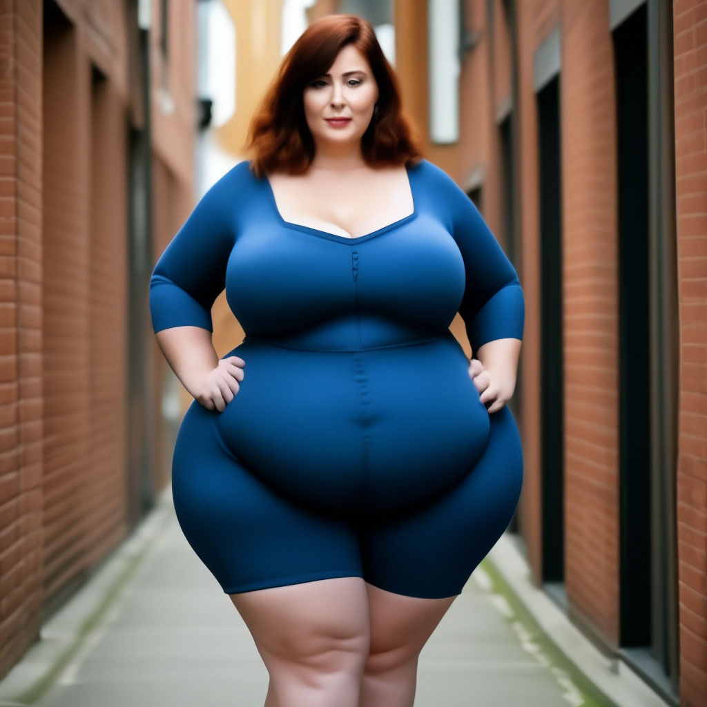 Huge hips, ssbbw, huge wide hips,fat granny thin arms ,narrow face , pear  shape with a thin waist , wide giant huge… — image created in Shedevrum