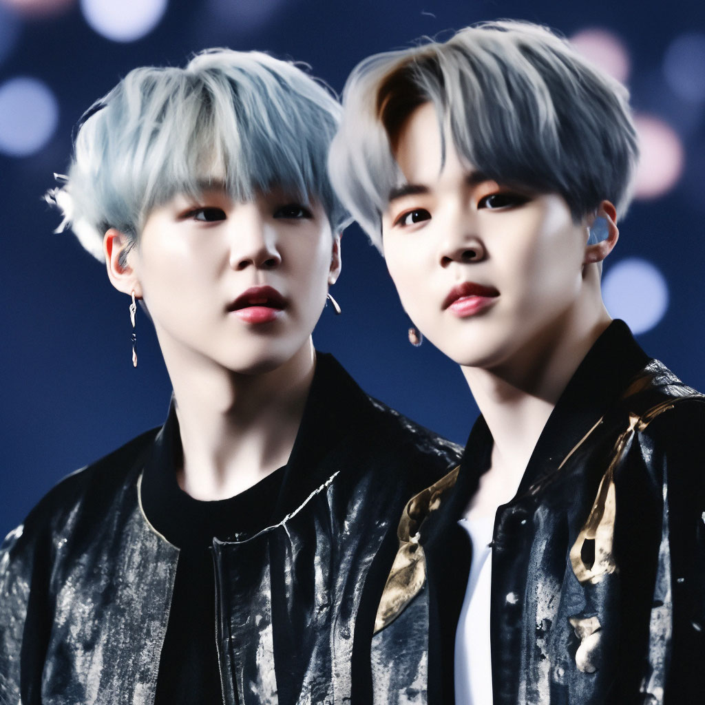 Suga and Jimin of BTS at …» — картинка создана в Шедевруме