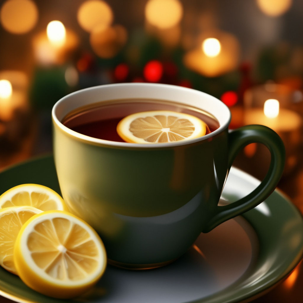 Открытка чай с лимоном - 60 фото
