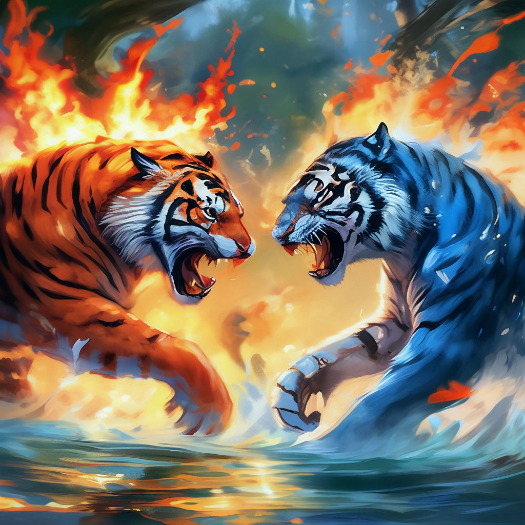Fire And Water Tiger