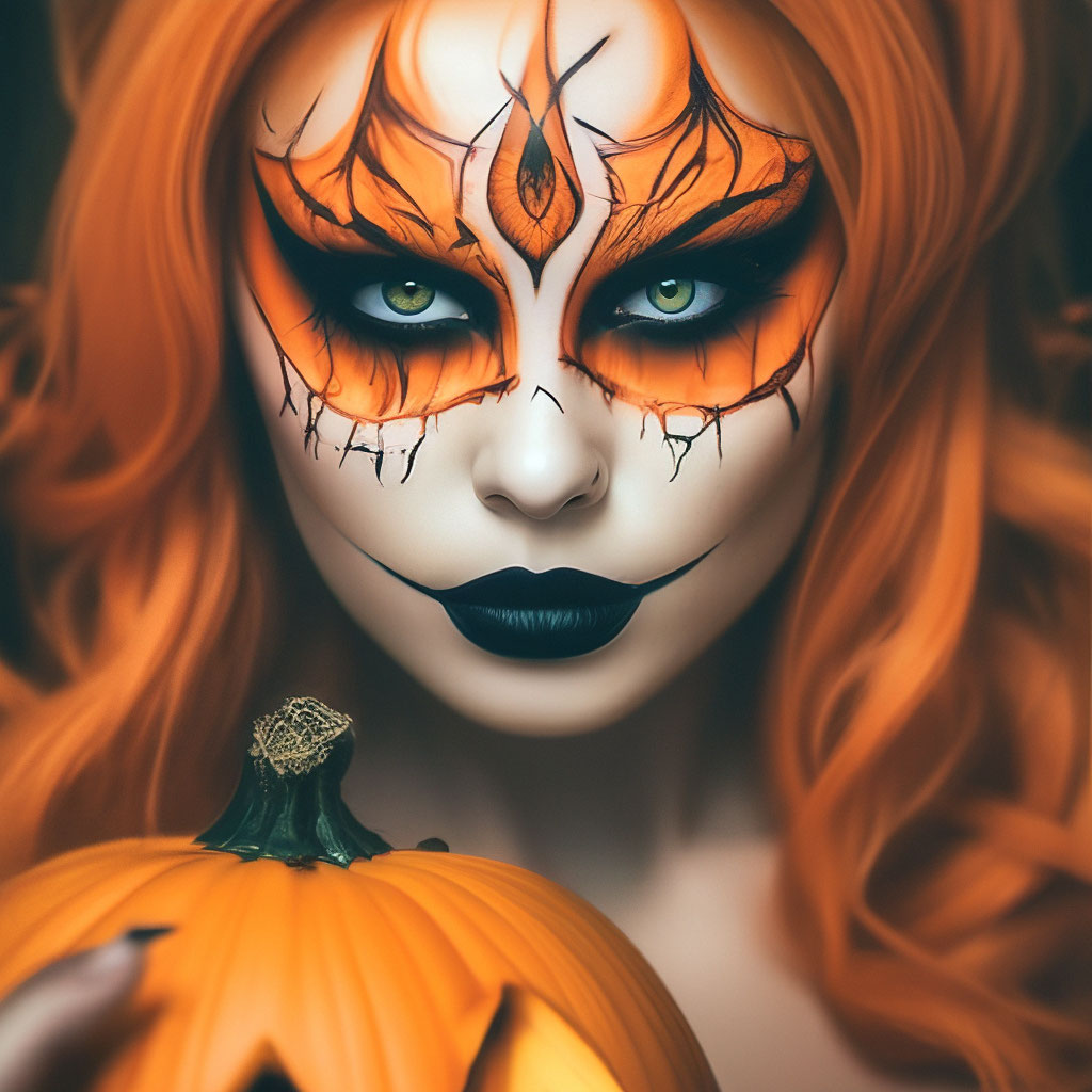 Страшный макияж на Хеллоуин