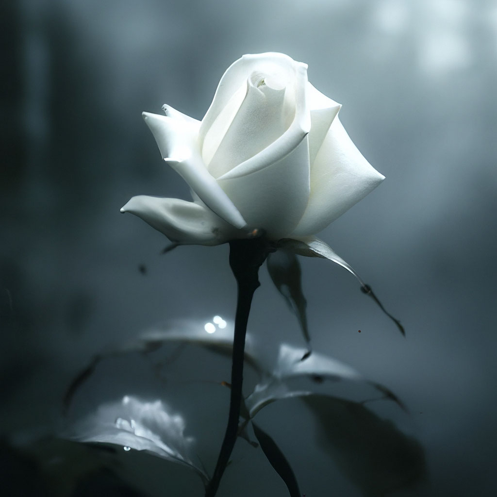 Бутон белой розы» — создано в Шедевруме