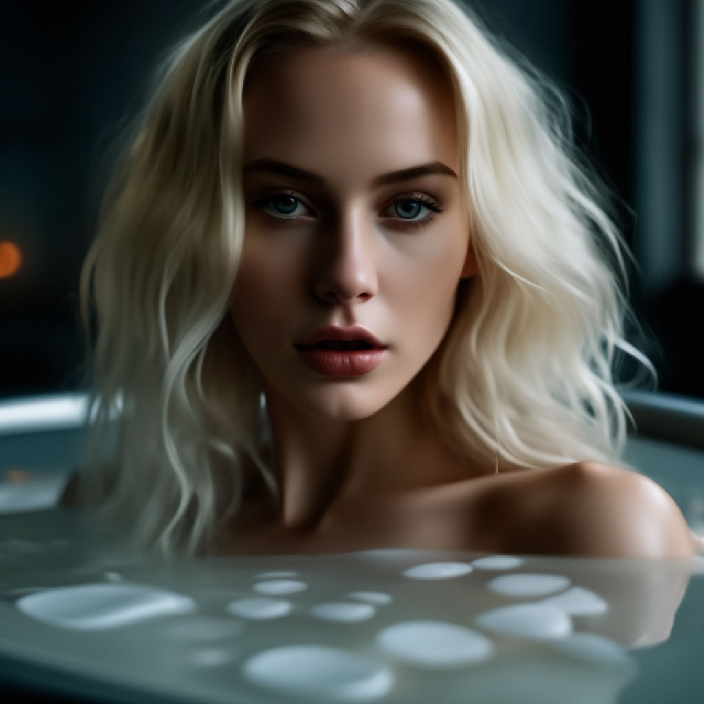 Блондинка в ванной фотообои • фотообои устанавливающий, гребень, эстетический | arnoldrak-spb.ru