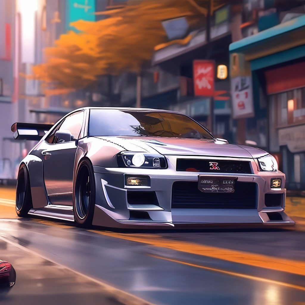 Nissan skyline r34, реалистичная машина, 4k, … | Ахмед П…» — Шедеврум