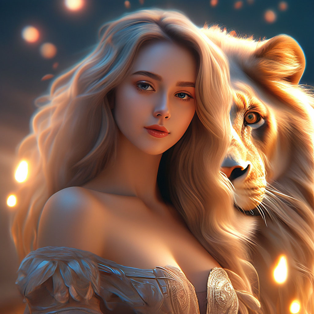 By tiechuwenhua character design, animal companions, female lion