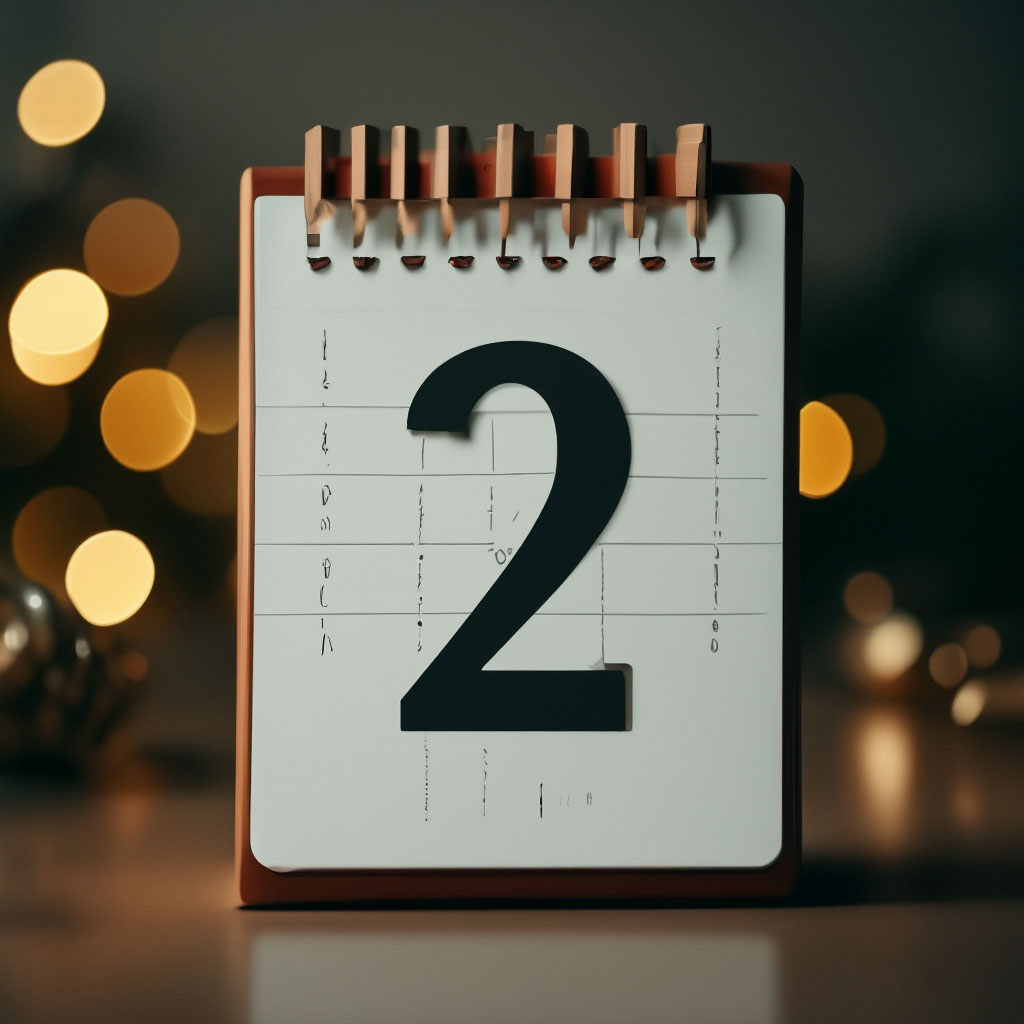 2 декабря календарь яркий с числом…» — создано в Шедевруме