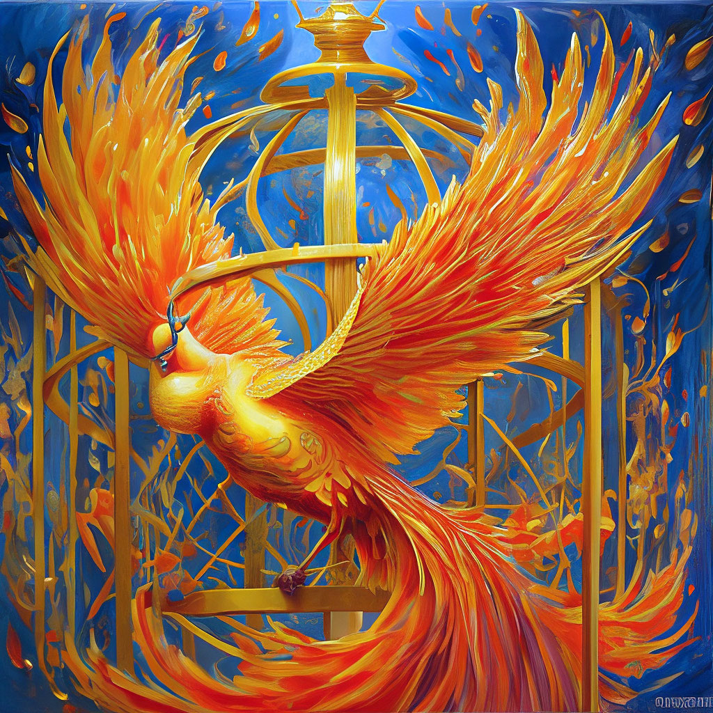 Golden Phoenix Paper art, Paper crafts, Paper sculpture