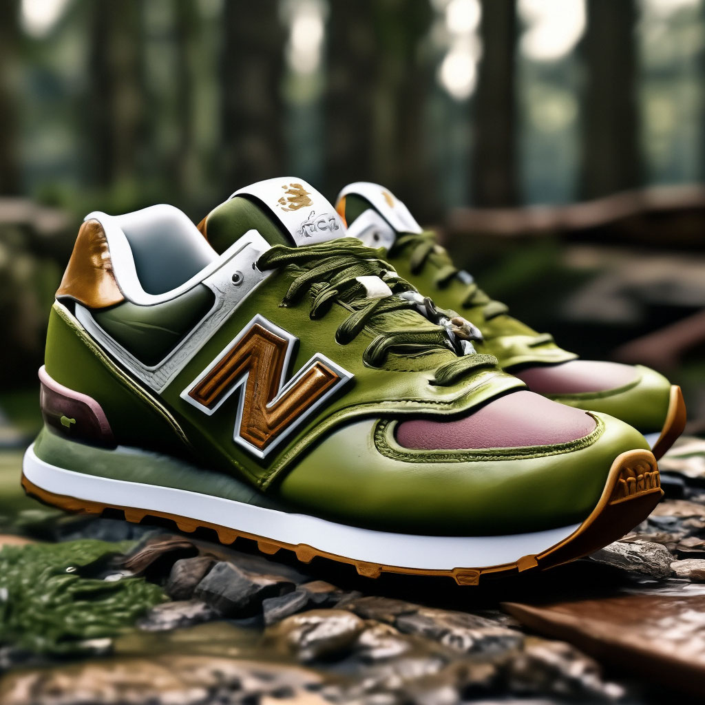 New balance 574 green leather online