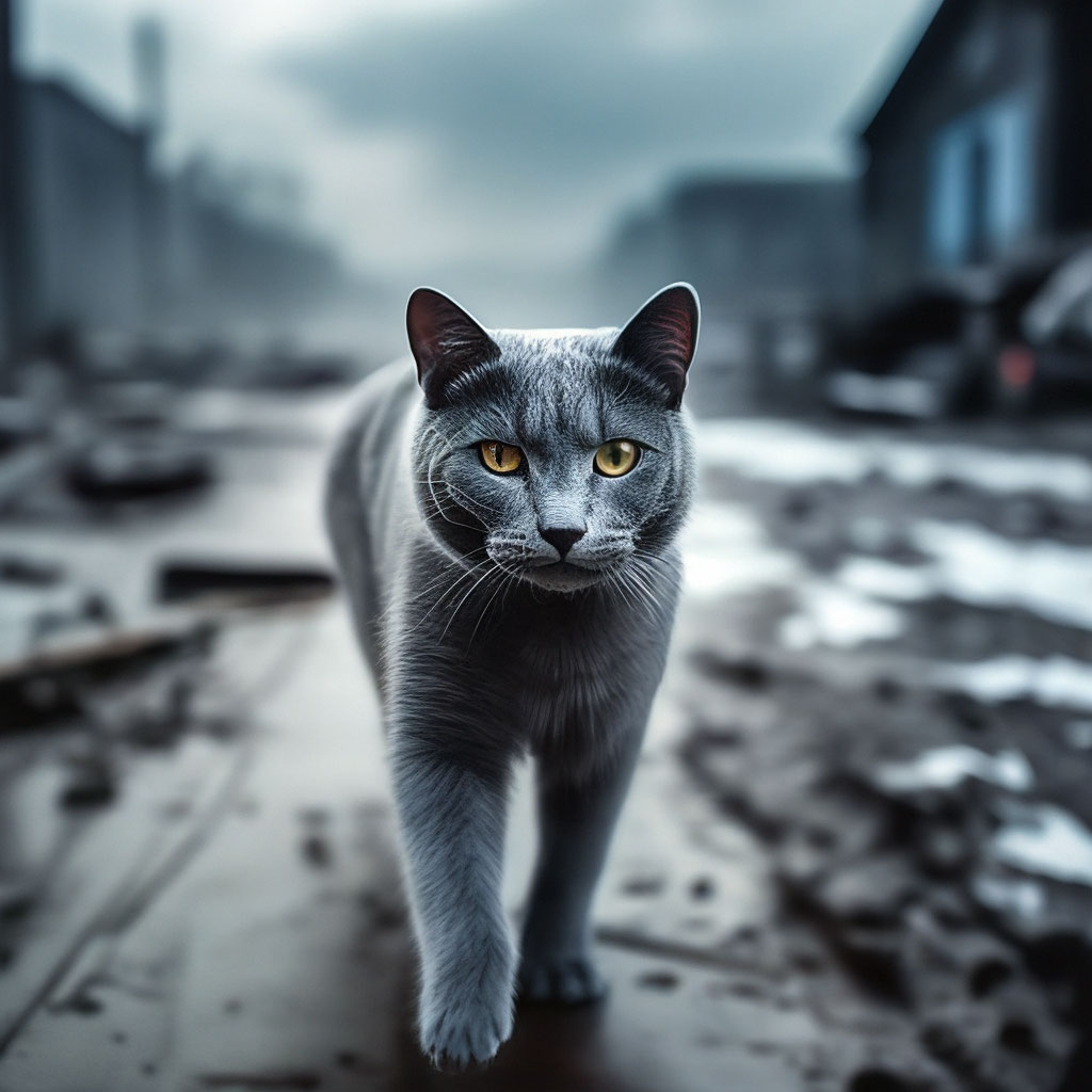 Грязный кот породы русский голубой …» — создано в Шедевруме