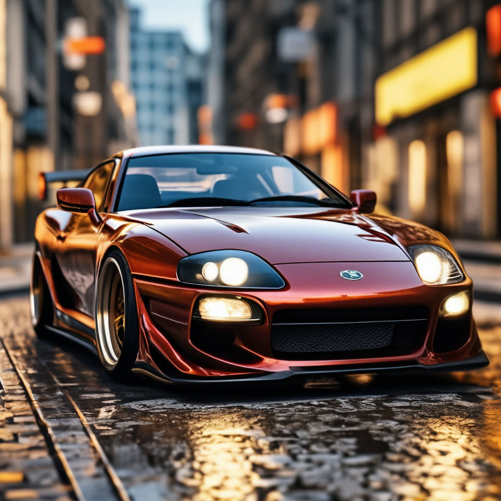 Toyota Supra v12 Orange