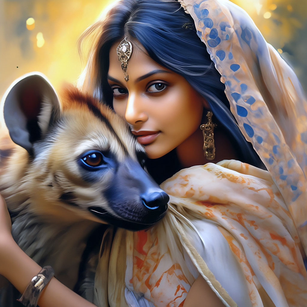 Девушка индийская красивая, целует …» — создано в Шедевруме
