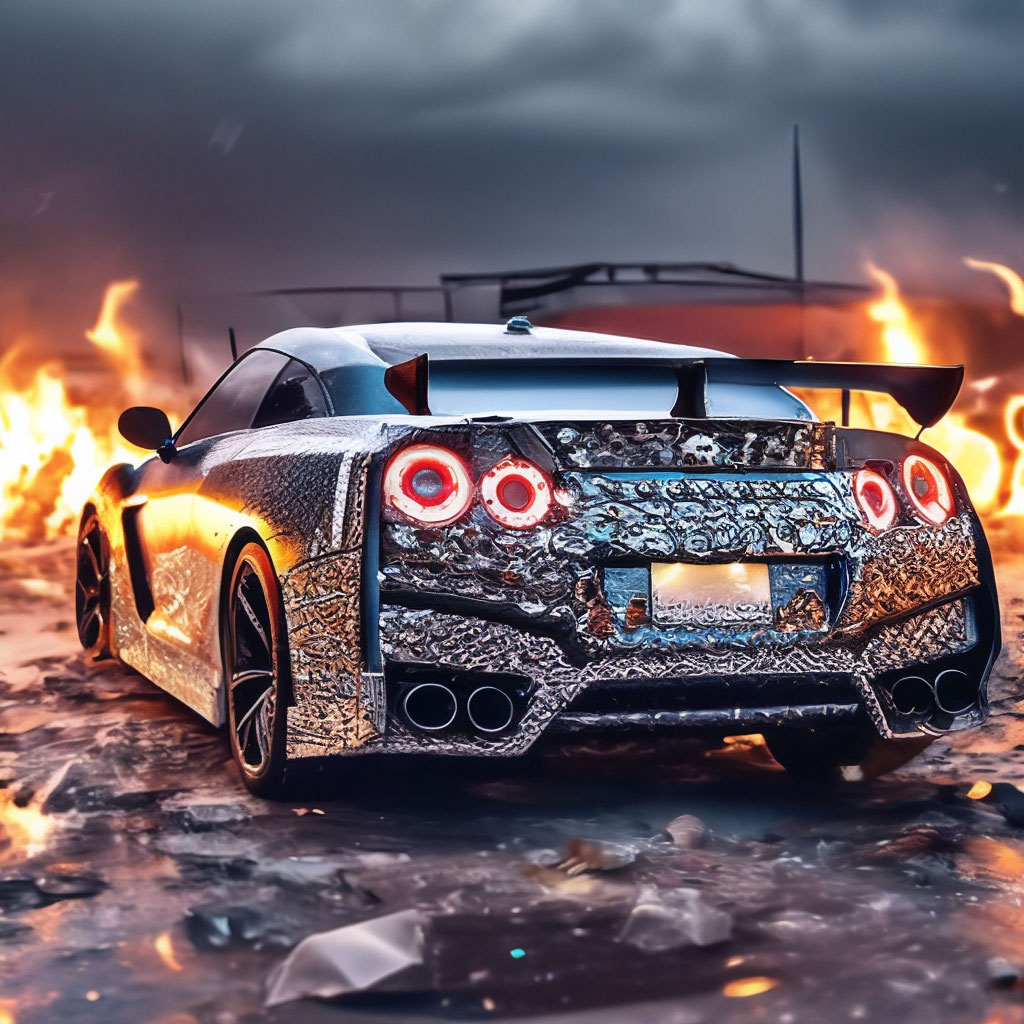 Nissan gtr ,в стразах, блестит ,много теней… | Илья Па…» — Шедеврум