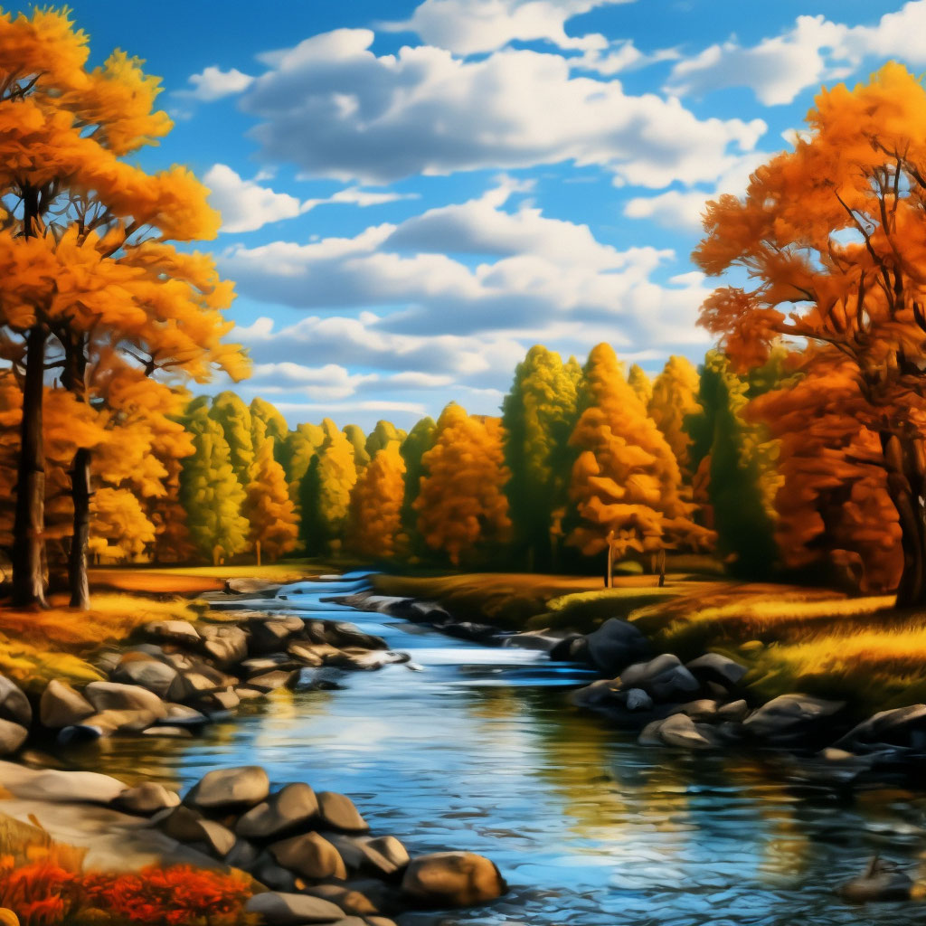 Золотая осень рисунок - 65 фото