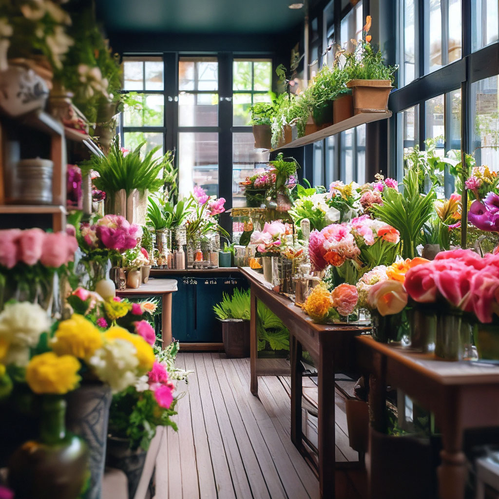 Дизайн интерьера магазина цветов
