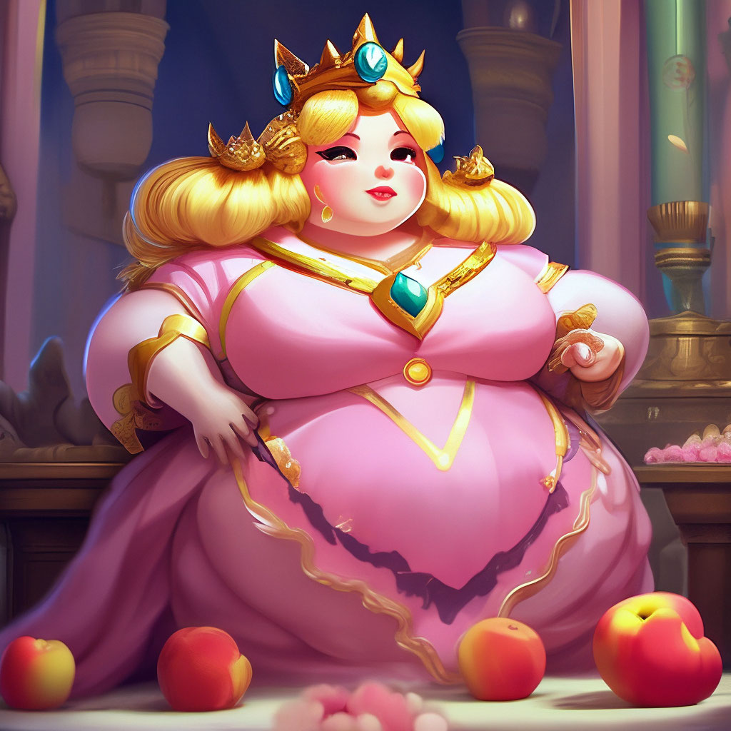 Fat Princess Peach» — создано в Шедевруме