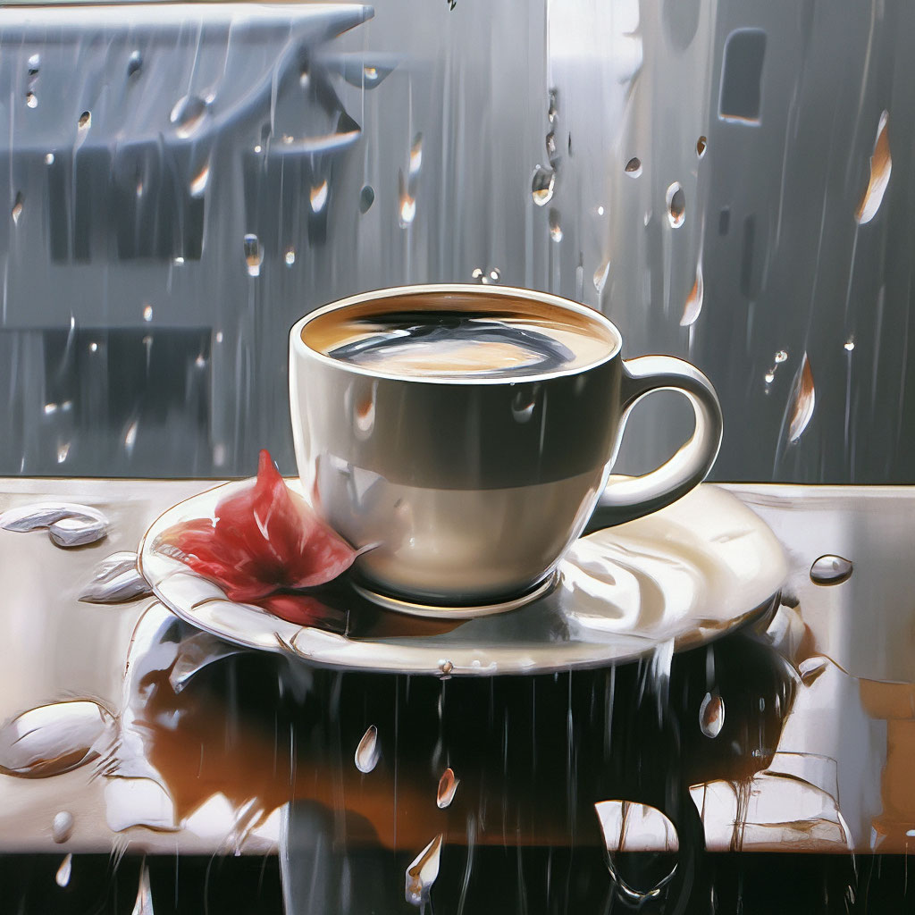 Фото по запросу Кофе дождь