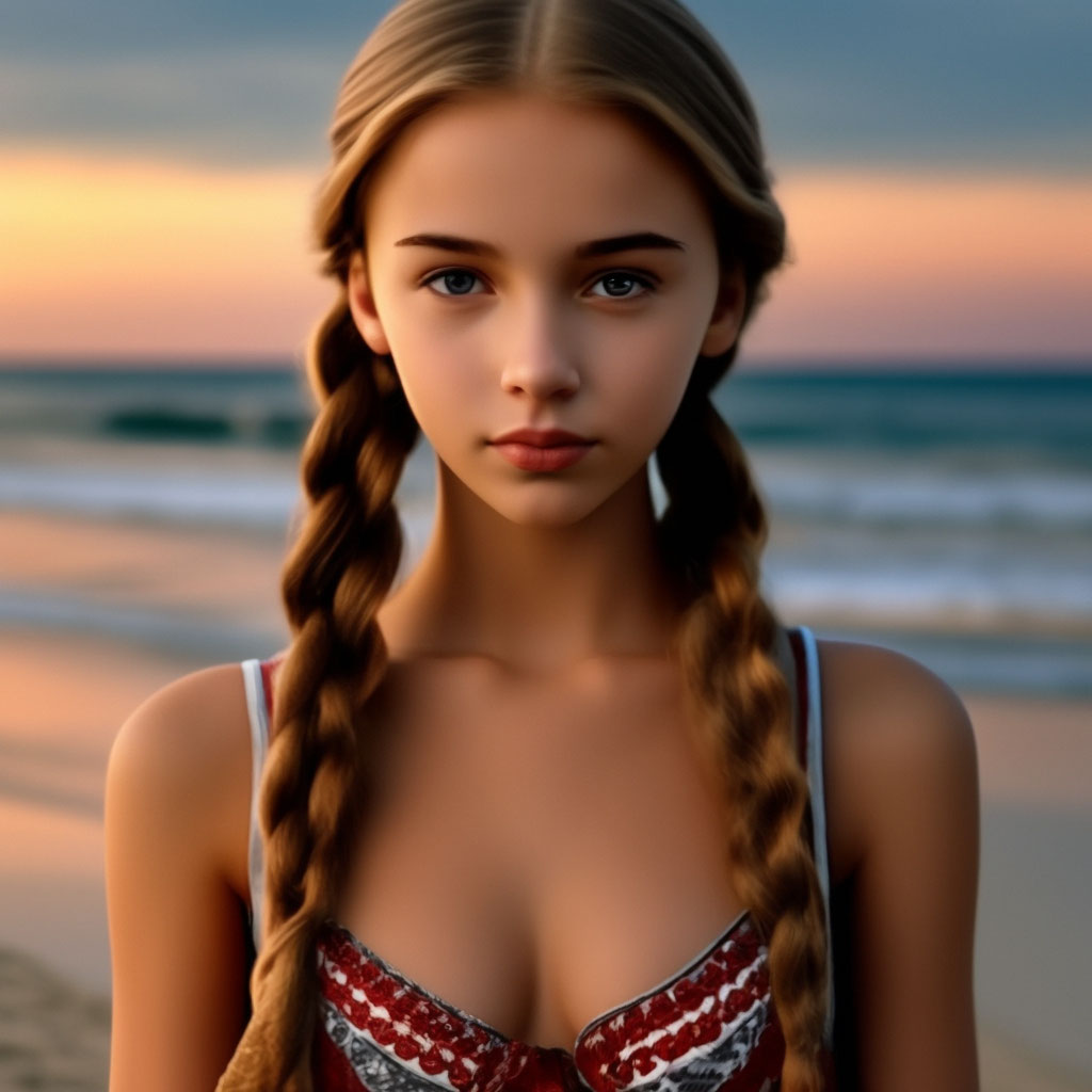 девочки на пляже 13 лет 