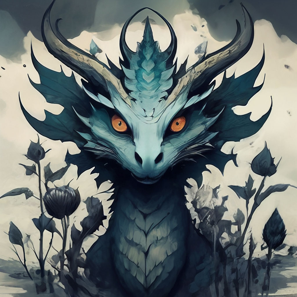 Странный красивый дракон с огромными…» — создано в Шедевруме