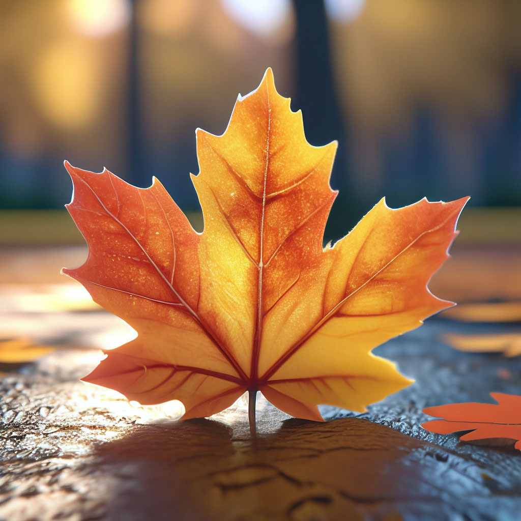 Осенний лист клёна , профессиональное…» — создано в Шедевруме