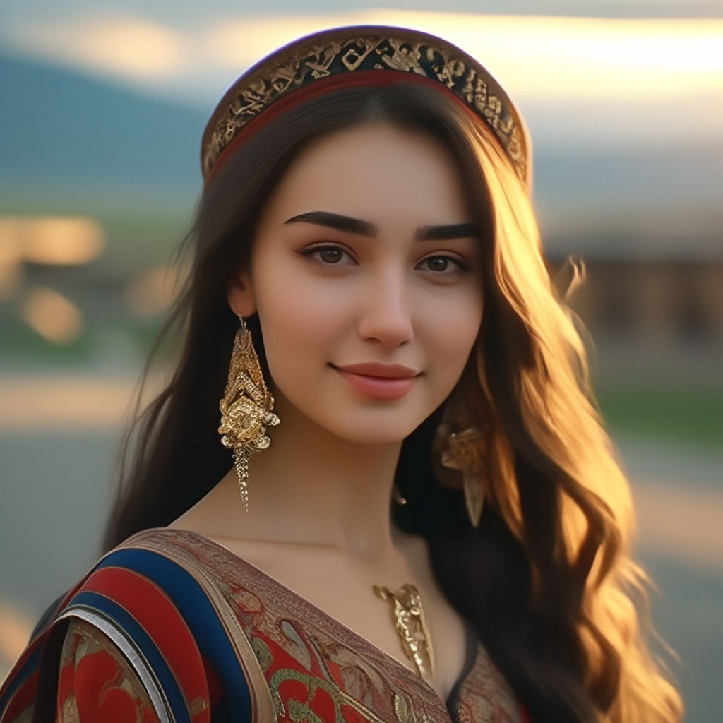 Красивая узбекская девушка, красиво, …» — создано в Шедевруме