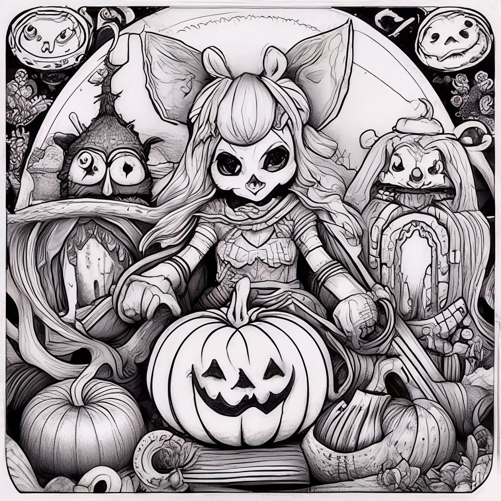 Раскраски Хэллоуин: 47 жутких раскрасок Хэллоуина для детей и взрослых