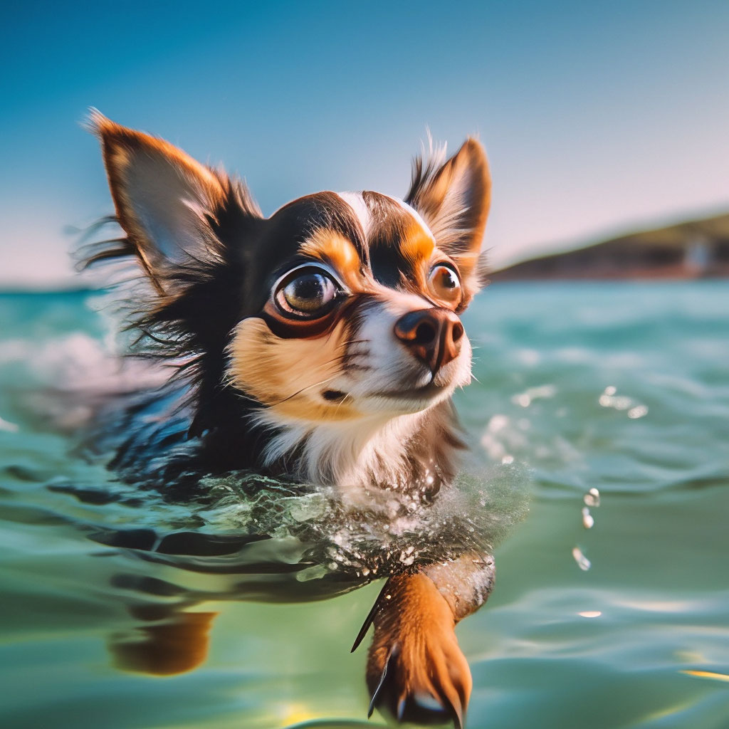 с собакой чихуахуа на море | Дзен