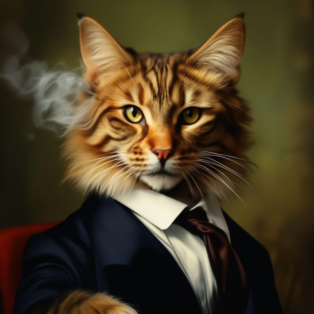 Кот с сигарой