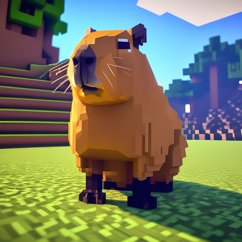 Пин от пользователя Mia Belt на доске Capybara  Капибара, Minecraft  создания, Доисторический