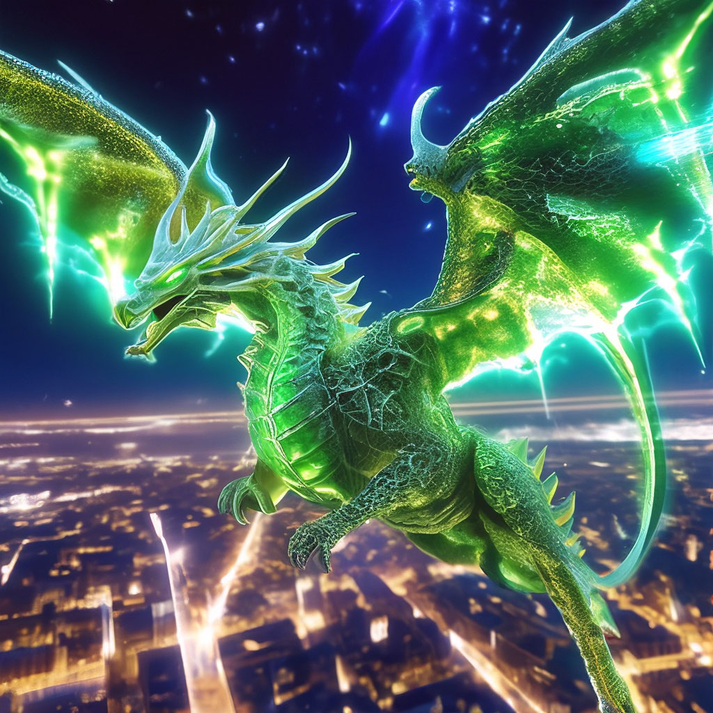 Символ 2024 года по китайскому календарю - Зеленый Деревянный дракон» —  создано в Шедевруме