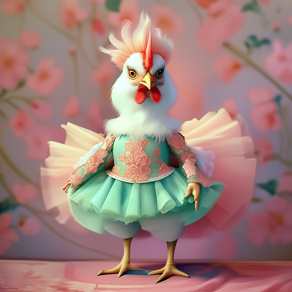 pink chicken ballerina dress Close up on our Ballet Slipper Print!  The Amma Dress in Ballet  Slippers is ready for twirls and pirouettes, with a sweet satin ribbon trim  and ruffle cuffs!