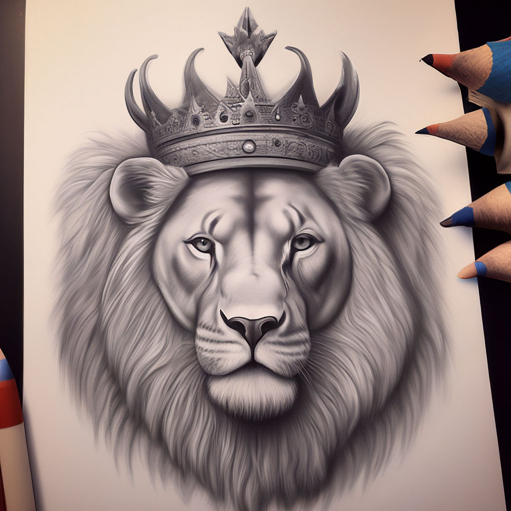 Легкие рисунки льва