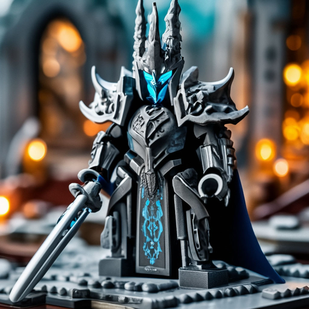 The Lich King Lego Warcraft image created in Shedevrum