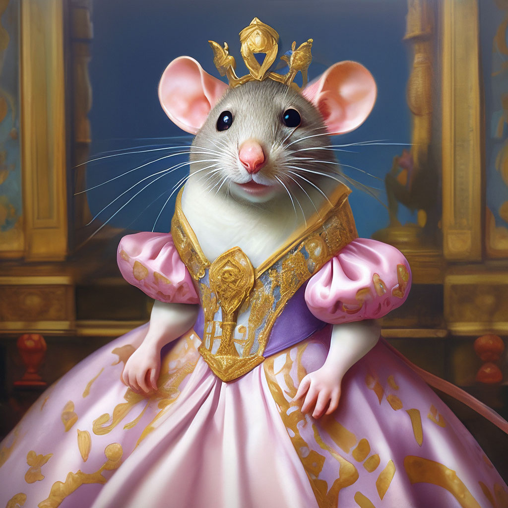 rat in a princess dress Princess rat Sticker