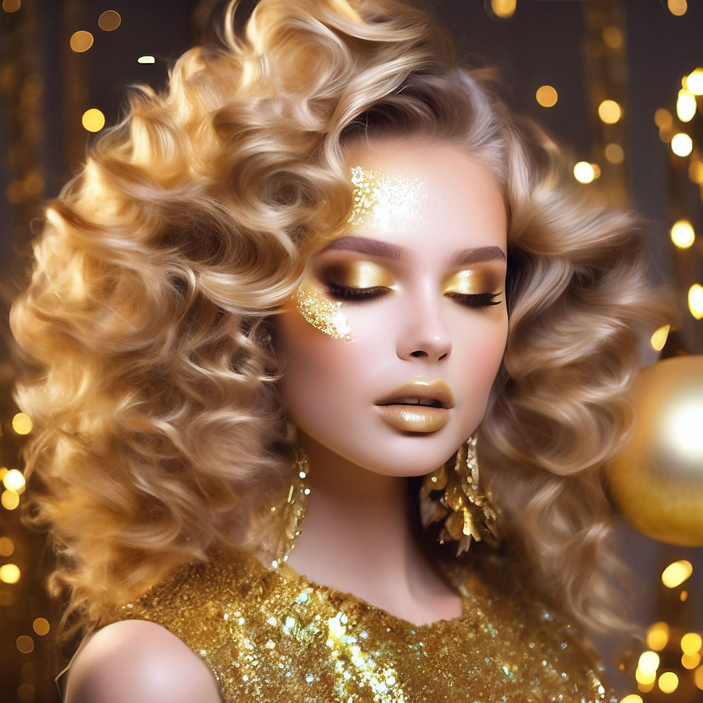 Восхитительный золотой макияж (51 фото)