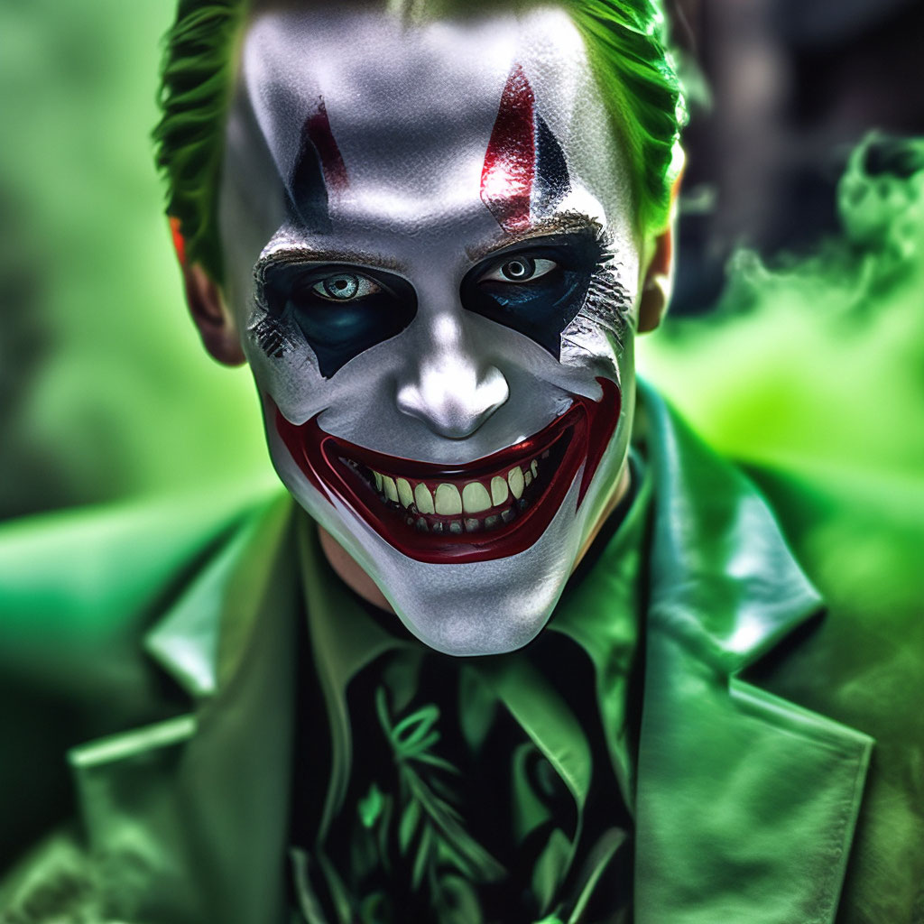 Маска «Joker» (Джокер) зелёные волосы (-)