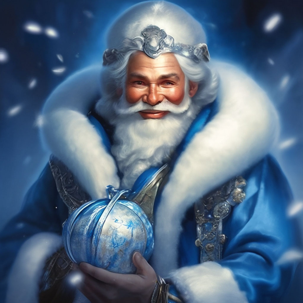 Дед Мороз, морозко в голубой …» — создано в Шедевруме