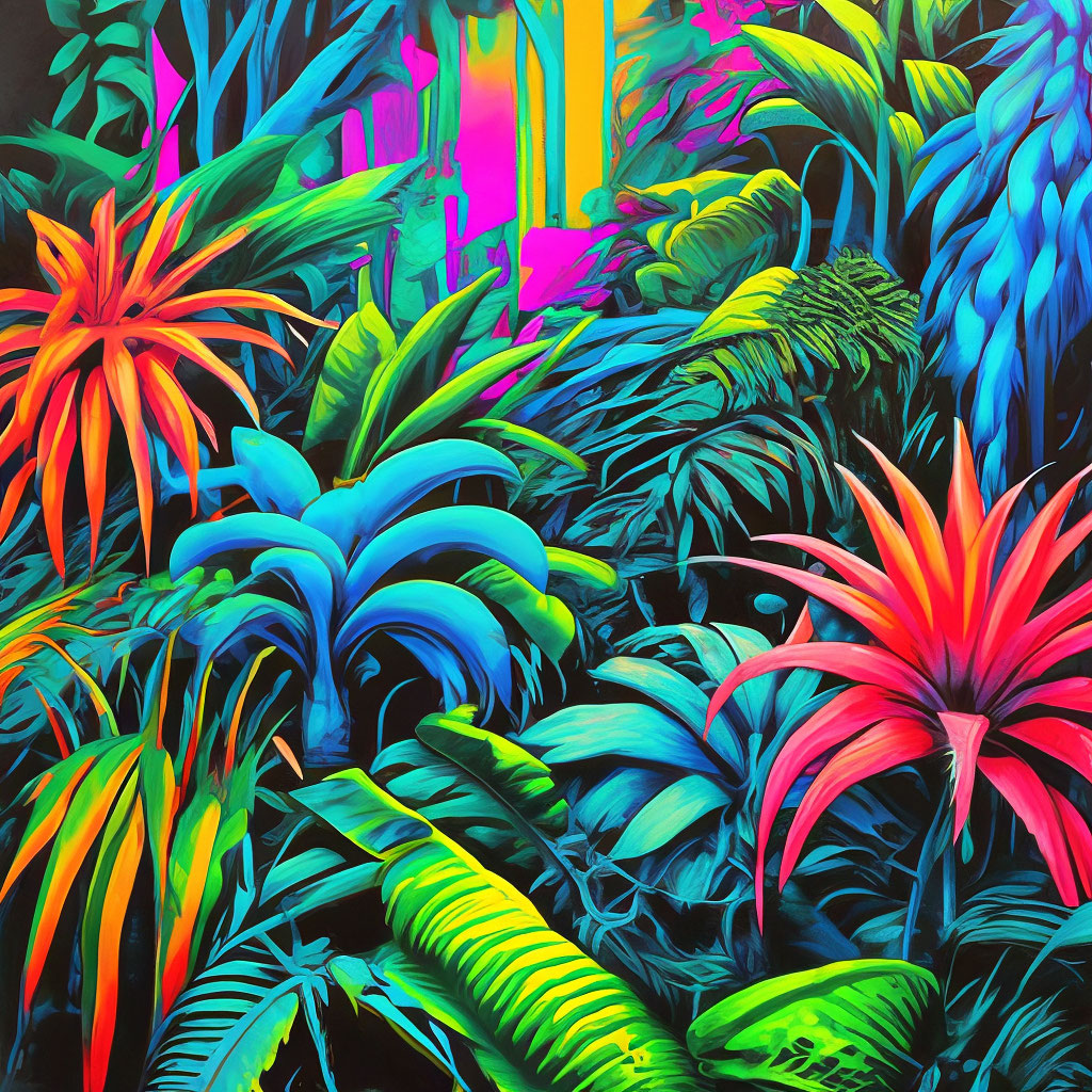 Цветной карандаш, тропические джунгли,…» — создано в Шедевруме