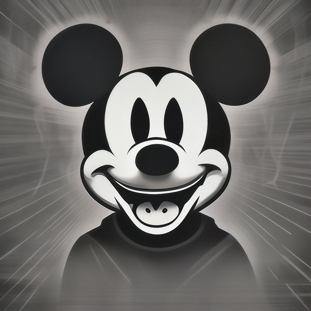Mickey mouse.avi, Демон: Микки Маус…» — создано в Шедевруме
