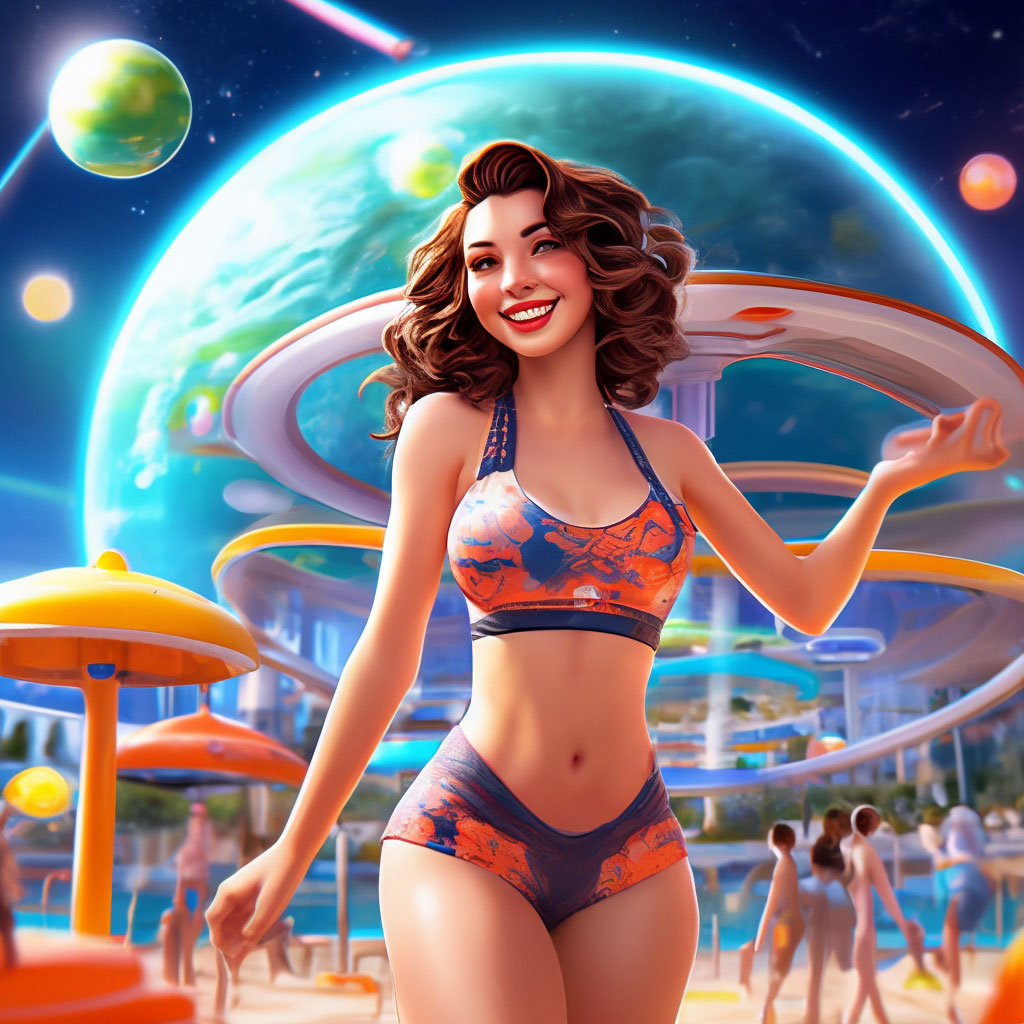 Space tourism aquapark Красивая …» — создано в Шедевруме