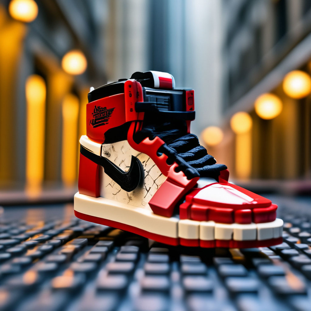 Nike Jordan 1 lego Sneakers image created in Shedevrum